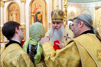 Божественная литургия в храме Всех святых, в земле Русской просиявших, г. Саратова