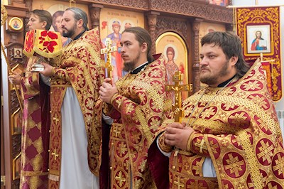 Божественная литургия в храме во имя святых благоверных князей страстотерпцев Бориса и Глеба г. Саратова