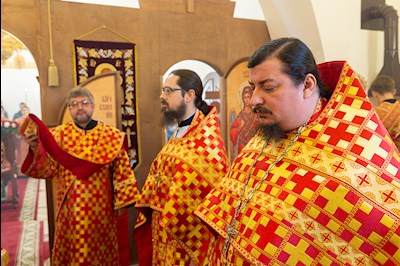 Божественная литургия в храме Воскресения Христова г. Саратова