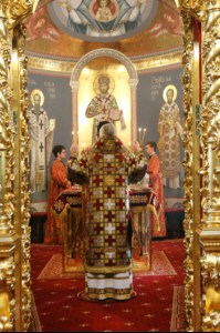 Божественная литургия в Свято-Троицком кафедральном соборе г. Саратова