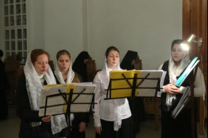 Всенощное бдение в Свято-Сергиевском женском монастыре с. Алексеевка Базарно-Карабулакского р-на