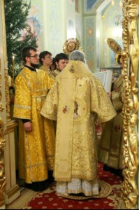 Великая Рождественская вечерня в храме в честь Покрова Пресвятой Богородицы г. Саратова