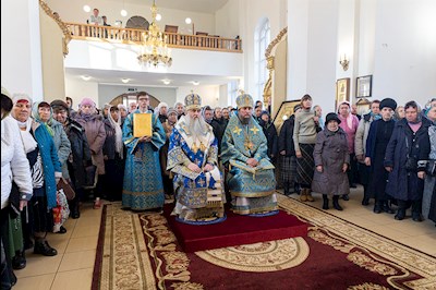 Божественная литургия в храме в честь Казанской иконы Божией Матери г. Саратова