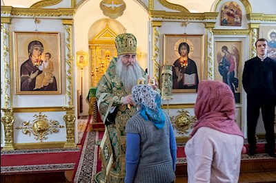 Божественная литургия в Спасо-Преображенском мужском монастыре г. Саратова