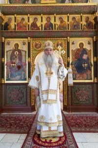 Божественная литургия на Архиерейском подворье — в храме в честь иконы Божией Матери «Утоли моя печали» г. Саратова