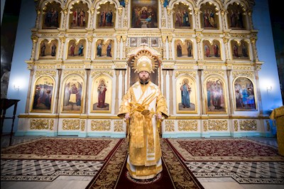 Митрополит Игнатий совершил всенощное бдение в Свято-Духовском соборе г. Саратова