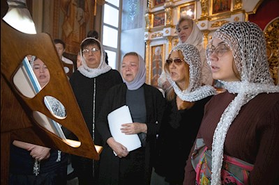 Митрополит Игнатий возглавил соборное архиерейское богослужение в Свято-Троицком кафедральном соборе г. Покровска (Энгельса)