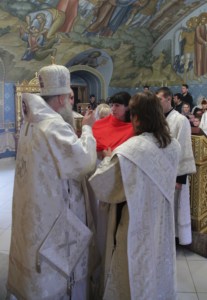 Крещальная литургия в Свято-Троицком соборе Саратова