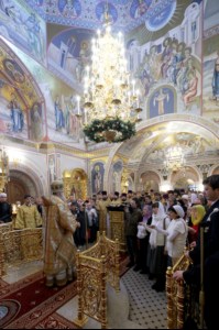 Великое освящение верхнего храма во имя Святой Живоначальной Троицы Свято-Троицкого кафедрального собора города Саратова