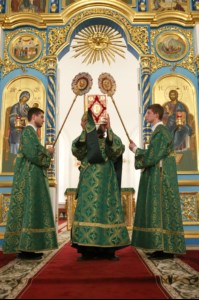Всенощное бдение в Свято-Сергиевском женском монастыре села Алексеевка Базарно-Карабулакского района