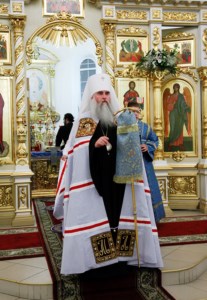 Всенощное бдение с чином Погребения Божией Матери в Свято-Троицком кафедральном соборе г. Вольска