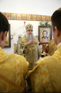 Божественная литургия в храме в честь Благовещения Пресвятой Богородицы г.Саратова