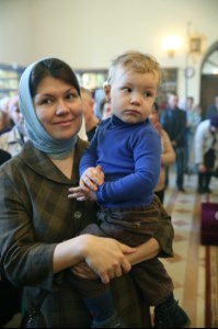 Вечерня в соединении с Божественной литургией свт. Иоанна Златоуста в храме в честь Благовещения Пресвятой Богородицы г.Вольска