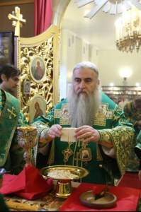 Божественная литургия на Архиерейском подворье — храме во имя преподобного Серафима Саровского г.Саратова