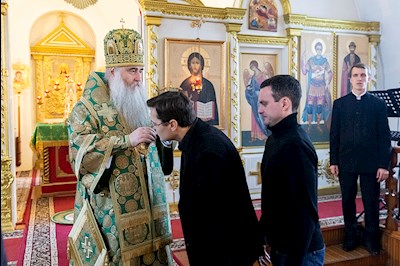Божественная литургия в Спасо-Преображенском мужском монастыре г. Саратова