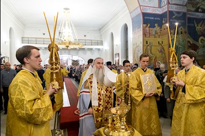 Всенощное бдение в Свято-Никольском мужском монастыре г. Саратова