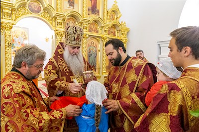 Божественная литургия в храме во имя пророка Божия Илии на Ильинской площади г. Саратова