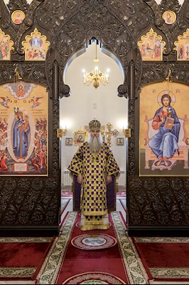 Божественная литургия в храме в честь иконы Божией Матери «Всех скорбящих Радость» г. Саратова