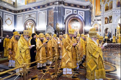 Митрополит Игнатий принял участие в Божественной литургии в день 14-й годовщины интронизации Патриарха Кирилла