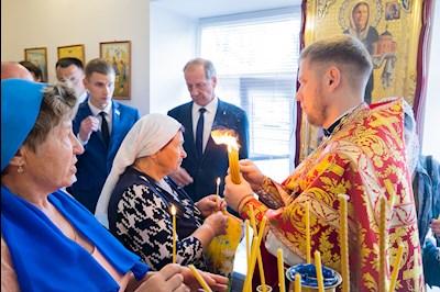 Митрополит Игнатий совершил Великое освящение храма Архангела Михаила с. Курдюм и первую Божественную литургию в новоосвященном храме