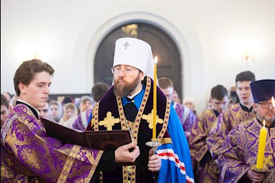 Митрополит Игнатий совершил Божественную литургию в храме преподобного Сергия Радонежского г. Саратова