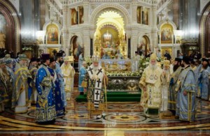 Митрополит Лонгин сослужил Предстоятелям Поместных Православных Церквей за Литургией в день 100-летия интронизации святителя Тихона, Патриарха Московского