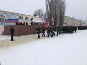 Священник принял участие в торжественном митинге