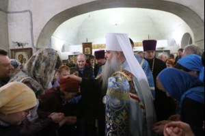 Всенощное бдение в храме Благовещения Пресвятой Богородицы г. Саратова