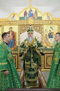 Божественная литургия в храме блаженной Ксении Петербургской г. Саратова на территории ИТК УШ-382/33