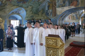 Крещальная литургия в Свято-Троицком кафедральном соборе г. Саратова
