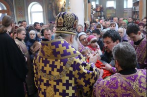 Божественная литургия и панихида в храме во имя Всех Святых, в земле Российской просиявших г. Саратова