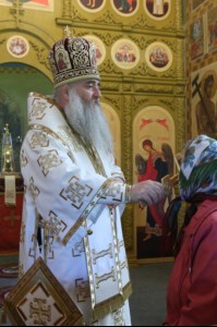 Божественная литургия в храме во имя святого благоверного великого князя Димитрия Донского села Столыпино Балтайского района