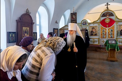 Божественная литургия в Спасо-Преображенском мужском монастыре г. Саратова
