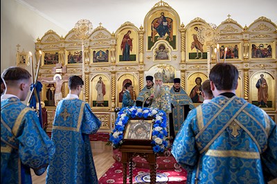 Всенощное бдение в храме в честь Казанской иконы Божией Матери р.п. Татищево