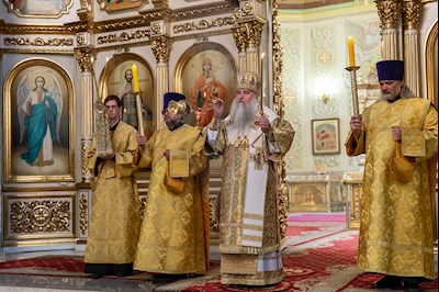 Всенощное бдение в храме Покрова Пресвятой Богородицы г. Саратова