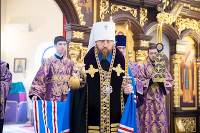 Митрополит Игнатий совершил Божественную литургию в храме преподобного Сергия Радонежского г. Саратова