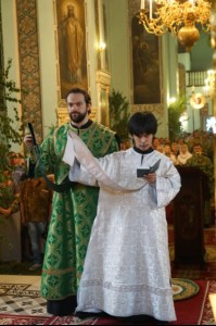 Божественная литургия в храме Сошествия Святого Духа г. Саратова