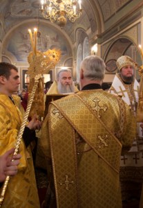 Божественная литургия в Свято-Троицком кафедральном соборе г. Покровска