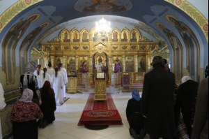Крещальная литургия в Свято-Троицком кафедральном соборе г. Саратова
