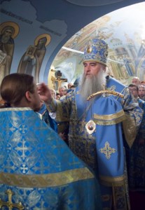 Всенощное бдение с чином Погребения Божией Матери в Свято-Троицком кафедральном соборе г. Саратова