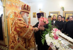 Божественная литургия в храме во имя святой блаженной Матроны Московской п.Красный Октябрь Саратовского района