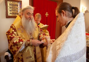 Божественная литургия на Архиерейском подворье — храме в честь иконы Божией Матери «Утоли моя печали» г.Саратова