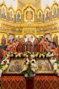 Божественная литургия в храме великомученика Георгия Победоносца г. Саратова