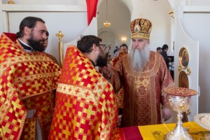 Божественная литургия в храме в честь Воскресения Христова с. Ивано-Языковка Аткарского района