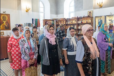Божественная литургия в Петропавловском храме г. Аткарска
