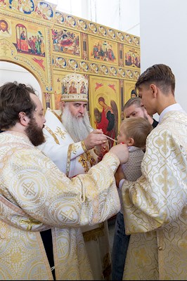Божественная литургия в храме во имя святителя Митрофана, епископа Воронежского, г.Саратова