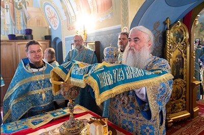 Божественная литургия в Свято-Троицком кафедральном соборе г. Саратова