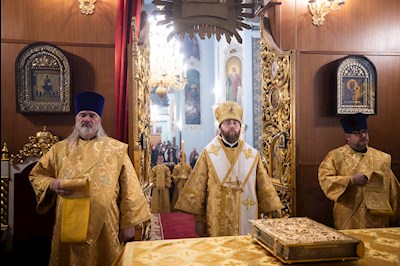 Митрополит Игнатий совершил всенощное бдение в Свято-Духовском соборе г. Саратова