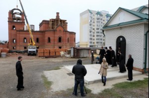 Божественная литургия в храме во имя преподобного Сергия Радонежского поселок Юбилейный г.Саратова