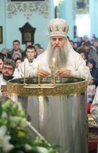 В праздник Крещения Господня Митрополит Лонгин совершил Божественную литургию и Чин Великого освящения воды